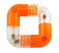 Planet Dog Orbee-Tuff Link Orange Interactive Treat-Dispensing Puzzle Dog Toy, 4-Piece