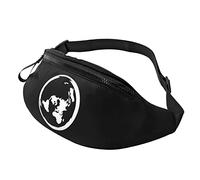 Planet Earth Flat Map Waist Bag Men's and Women's Adjustable Travel Chest Pack Outdoor Running Waist Bag