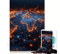 Planet Earth from Space Jigsaw Puzzles 1000 Pieces for Teenagers Logic Train Toy Leisure Fun Smooth Cut (38x52cm)