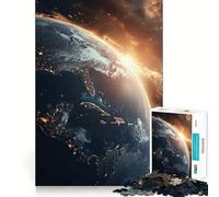 Planet Earth Jigsaw Puzzles 1000 Pieces for Adults Memory Gain Anxiety Relief Design Assembly Artistic Gift (50x75cm)