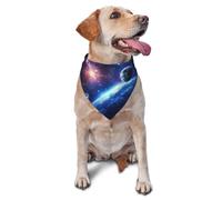 Planet Earth Shines In The Background Printed Graphic Pet Triangle Scarf For Dogs & Cats, Adjustable Cute Pet Bandana For & Photo Shoots