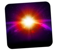 Planet Earth Shiny Sunrise in Space Coaster/Pack of Coasters
