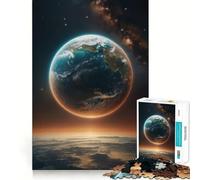Planet Earth Space Stars Jigsaw Puzzles for Teenagers 1000 Piece Mind Challenge Toy Relaxing Fun Precise Cut Festive Gift (50x75cm)