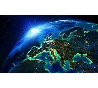 Planet Earth View From Space Art Poster - A4 (210 x 297mm)