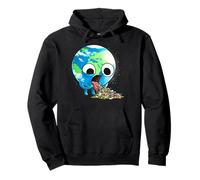 Planet Earth Vomiting Pollution Earth Day Kids Boys Girls Pullover Hoodie