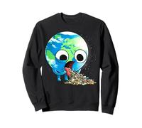 Planet Earth Vomiting Pollution Earth Day Kids Boys Girls Sweatshirt