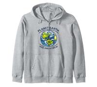 Planet Earth You Are a Crew Globe Space Astronaut Zip Hoodie