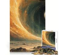 Planet Exploration Adult Jigsaw Puzzle1000 Pieces Brain Teaser Mental Relax Pattern Assembly Santa Wish Item (38x26cm)