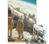 Planet Exploration Puzzle for Teenagers 1000 Pieces Mind Exercise Toy Gentle Relax Design Assembly Xmas Surprise (38x26cm)