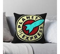 Planet Express Square Pillowcase Polyester Linen Velvet Pattern Zip Decor Pillow Case Sofa Seater Cushion Cover