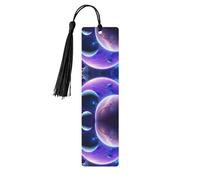 Planet Exquisite Wooden Bookmark - Double-Sided Full-Print Design, Crafted from Poplar Wood for Books & Journals