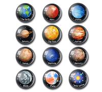 Planet Fridge Magnets,Solar System Round Refrigerator Magnetic Sticker | Magnets Decorations for Housewarming, New House