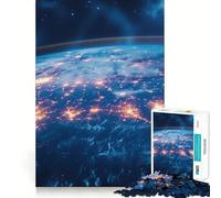 Planet from Space 1000 Piece Jigsaw Puzzles for Teenagers Jigsaw Recall Build Easy Leisure Neat Cut Santa Wish Gift (38x52cm)