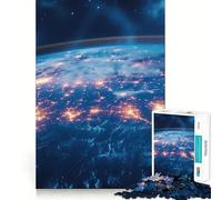Planet from Space Jigsaw Puzzles 1000 Piece for Teenagers Enhance Recall Relax Time Exact Edge Creative Gift (38x26cm)