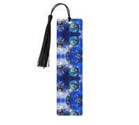 Planet Galaxy Print Wooden Bookmark Bookmarks with Tassels Book Marks for Reading Hardcover Books Notebooks