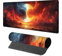 Planet Gaming Mouse Mat 1000x500x3mm, Mouse Pad Large Tai Chi, Desk Mat with Stitched Edge, Mousepad with Non-Slip Rubber Base, Office Accessories, Keyboard Pad, for Gifts, Gaming, Desk Office, W-9677