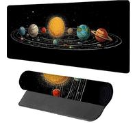Planet Gaming Mouse Mat 600x300x3mm, Mouse Pad Large Black, Desk Mat with Stitched Edge, Mousepad with Non-Slip Rubber Base, Office Accessories, Keyboard Pad, for Gifts, PC, Gaming, Desk Office O-5428