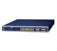 PLANET GS-4210-16P4C 16-Port Gigabit 802.3at PoE+ Managed Switch with 4-Port TP/SFP Combo Uplinks (220W)