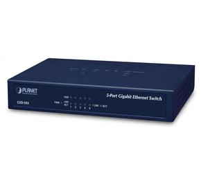 Planet GSD-503 Network Switch - 5-Port Gigabit Unmanaged Metal Housing