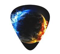 Planet Ice And Fire 12 Pcs Guitar Picks, 0.46mm/0.71mm/0.96mm Thickness, Guitar Plectrum With Storage Case For Acoustic-Electric Guitar Ukulele Bass