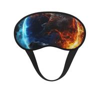Planet Ice and Fire Sleep Mask for Men Women Blackout Eye Masks for Sleep, Relaxing Zero Pressure Night Blindfold Soft Breathable Eye Cover for Travel, Night Work, Nap, Office