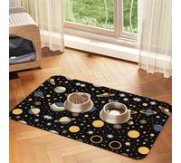 Planet in the Dark Pet Absorbent Leather Tablecloth 40x60cm with Non-Slip Rubber Base for Cats and Dogs