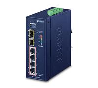PLANET Industrial 4-Port 10/100/1000T 802.3AT POE + 2-Port