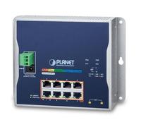 Planet IP30, IPv6/IPv4, L2+ 8-Port 10/100/1000T 802.3at PoE, WGS-5225-8P2S (10/100/1000T 802.3at PoE + 2-Port 100/1000X SFP Wall-mount Managed Switch (-40~75 degrees C, dual power)