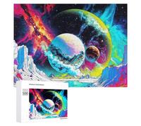 planet jigsaw puzzles 500 pcs for adults kids,puzzles for crowd age 14 years up,frozen wasteland impossible challenge toy educational games home decoration.