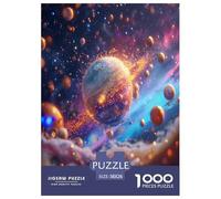 Planet Jigsaw Puzzles Puzzles for Adults Kids. 1000 Pieces Whimsical Challenge Toy Educational Game Home Decoration for Educational Games Gifts 38x26cm/1000pcs