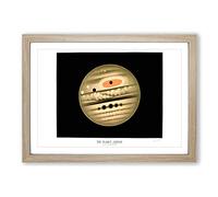 Planet Jupiter by E. L. Trouvelot Framed Print | A2 Oak Framed Wall Art | Ready to Hang | Modern Space Picture | Living Room Bedroom Lounge Office
