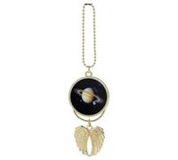 Planet Jupiter Car Hanging Ornament Rear View Mirror Pendant Lucky Presents Hanging Ornament Funny Car Pendant for Office Auto Home Decoration Golden-style