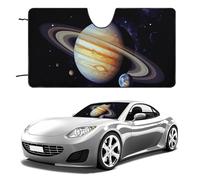 Planet Jupiter Car Windshield Sun Shade Keep Car Interior Cool 51"x28" Folding Front Window Sun Shade, Heat Shield for SUV, Truck, Blocks UV