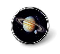 Planet Jupiter Round Badge Cute Enamel Lapel Pin Brooches Button Pin Personalized Clothing Decoration Unisex Badge Holder Hats Bags Shirts Decor