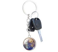Planet Keychain, Bright 3D Planet Keychain, Simple Gift Beautiful Terrestrial Light in the Dark Solar System. Planet Glows in the Dark Creative Key Cells for Women Accessories