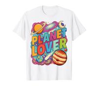 Planet Lover Space Astronomy Value Graphic T-Shirt, Men, White, M