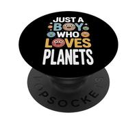 Planet Loving Boy Outer Space Fan PopSockets Adhesive PopGrip