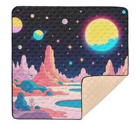 Planet Magic Scene Large Non-Slip Baby Floor Play mat for Indoor Outdoor Portable Foldable Activity Entertainment Mat for Babies Infants Toddlers, 50'' x 50''gimnasio para Bebes recien