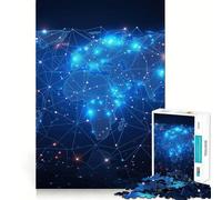 Planet Map in Neon Colors 1000 Piece Jigsaws for Teenagers Puzzle Mental Toy Peaceful Time Premium Cut Artistic Gift (50x75cm)