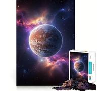 Planet Mercury And Nebula 1000 Pieces Jigsaw Puzzles for Teenagers Logic Sense Toy Simple Fun Smooth Edge Stylish Gift (38x26cm)