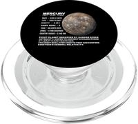 Planet Mercury Facts Space Explorer Astronomy Infographic PopSockets PopGrip for MagSafe
