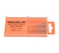 Planet Micro Drill Set - 20 Hss Twist Drills 0.3mm-1.5mm