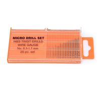 Planet Micro Drill Set - 20 HSS Twist Drills 0.3mm-1.5mm