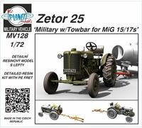 Planet Models 129-MV128 - 1/72 Zetor 25 Military W/Towbar For MiG 15/17s - New