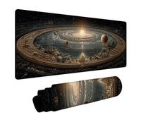 Planet Mouse Mat 32x16in, Gaming Mouse Pad Pattern, Desk Mat with Non-Slip Rubber Base, Gaming Accessories, Mousepad with Stitched Edge, Office Accessories Keyboard Mousepad, for Office Laptop Z-2438