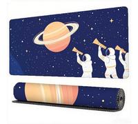 Planet Mouse Pad 1500 x 800 x 3 mm XXL Desk Mat Astronaut Mouse Mat, Extended Japanese Mousepad, Large Desk Pad with Non-Slip Base and Stitched Edge Office Accessories for Gaming Work Laptop, Model970