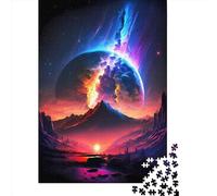 Planet_Nebula_Landscape Wooden Jigsaw Puzzles 1000 Pieces Jigsaw Creative Rectangular Large Family Puzzle Game Artwork for Adults Teens 1000pcs (75x50cm)
