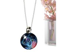 Planet Necklace,Crystal Ball Earth Universe Jewelry,Planet Pendant Necklace - for Her Women Girls Wife Mom Best Friends Couples Valentine's Day Birthday, Refer to description, Glass, Unisex