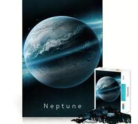 Planet Neptune in Space Jigsaws 1000 Pieces for Adults Cognitive Toy Together Fun Image Assembly Art Collection Piece (38x52cm)