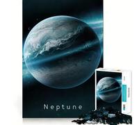 Planet Neptune in Space Teenager Jigsaw Puzzles 1000 Pieces Mind Puzzle Casual Relax Image Assembly Heartfelt Gift (38x26cm)